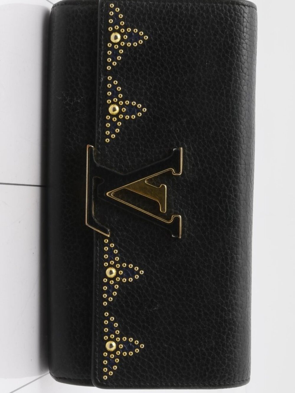 LV Studded Capucines Taurillon Leather Wallet